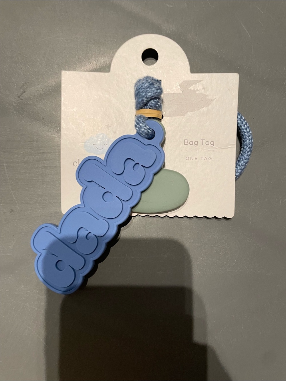 Cloud Island Soft Silicone Diaper Bag Tag Solid “Dada”Blue NWT